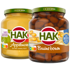 Hak groenten, peulvruchten of appelmoes 
